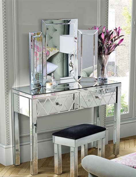 Mirrored dressing table with mirror - 10,989 Results. Best Seller. 4-Drawer Makeup Vanity Table with Flip Top Mirror White and Gray, Only Table by Homary International Limited (6) $576. Costway Vanity Makeup Dressing Table Set bathroom W/Stool 4 Drawer &Mirror by Costway (37) $166. Best Seller.